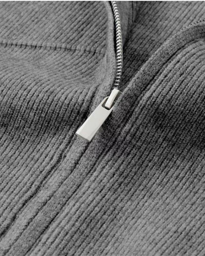 Cardigan Uomo in Maglia Full Zip Collo Alto