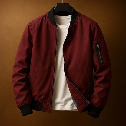Bomber Uomo Classico con Tasca sulla Manica