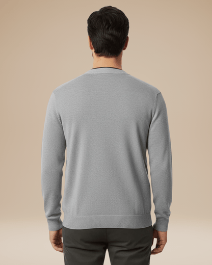 Cardigan Uomo Misto Cashmere Scollo a V Bottoni Elegante