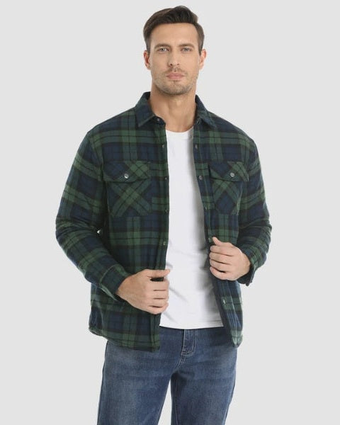 Overshirt Uomo in Flanella Trapuntata