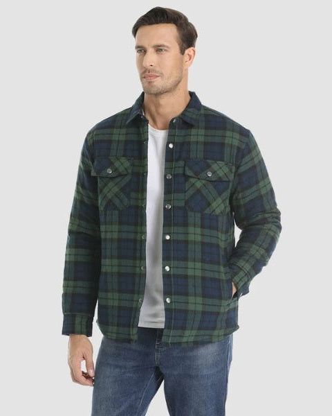 Overshirt Uomo in Flanella Trapuntata
