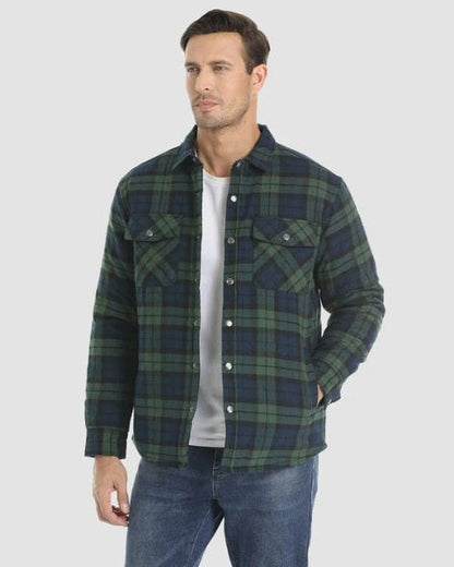 Overshirt Uomo in Flanella Trapuntata