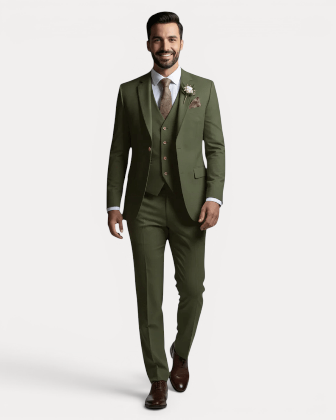 Abito Uomo Tre Pezzi Su Misura in Lana Stretch Formale