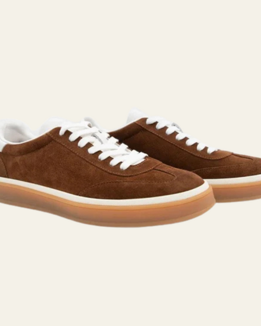Sneaker Basse Uomo in Camoscio Raffinatezza Contemporanea Riviera