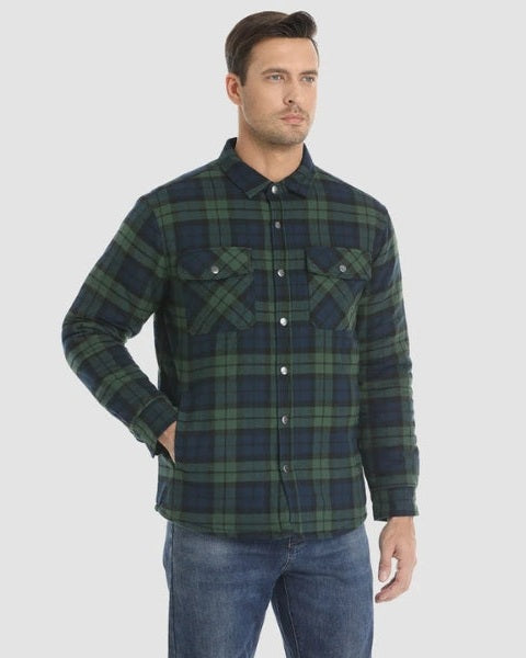 Overshirt Uomo in Flanella Trapuntata