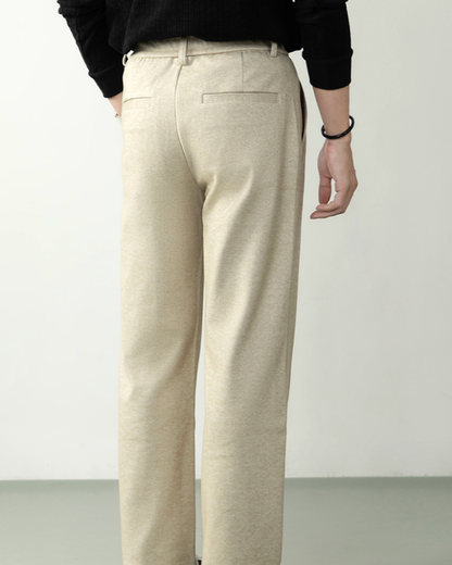 Pantaloni Uomo Gamba Dritta in Lana Sartoriali Caldi