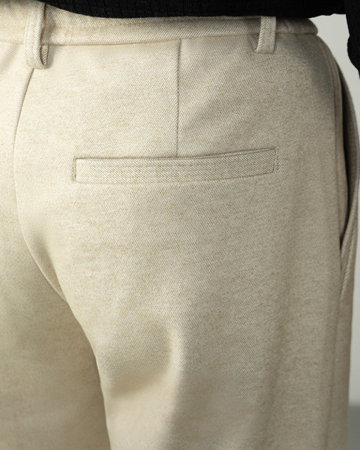 Pantaloni Uomo Gamba Dritta in Lana Sartoriali Caldi
