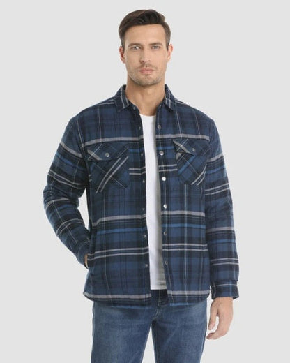 Overshirt Uomo in Flanella Trapuntata