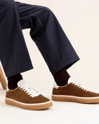 Sneaker Basse Uomo in Camoscio Raffinatezza Contemporanea Riviera