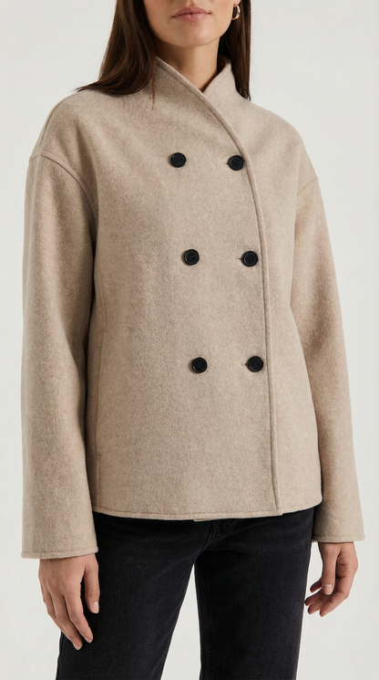 Giacca Oversize Donna Bottonata Morbida
