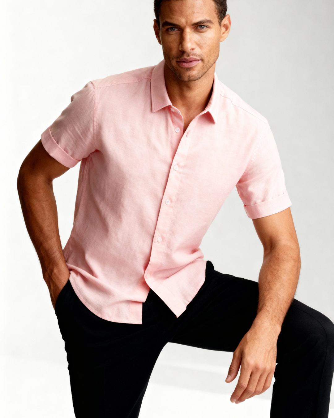Camicia Uomo Maniche Corte Riviera Premium Fresca Traspirante