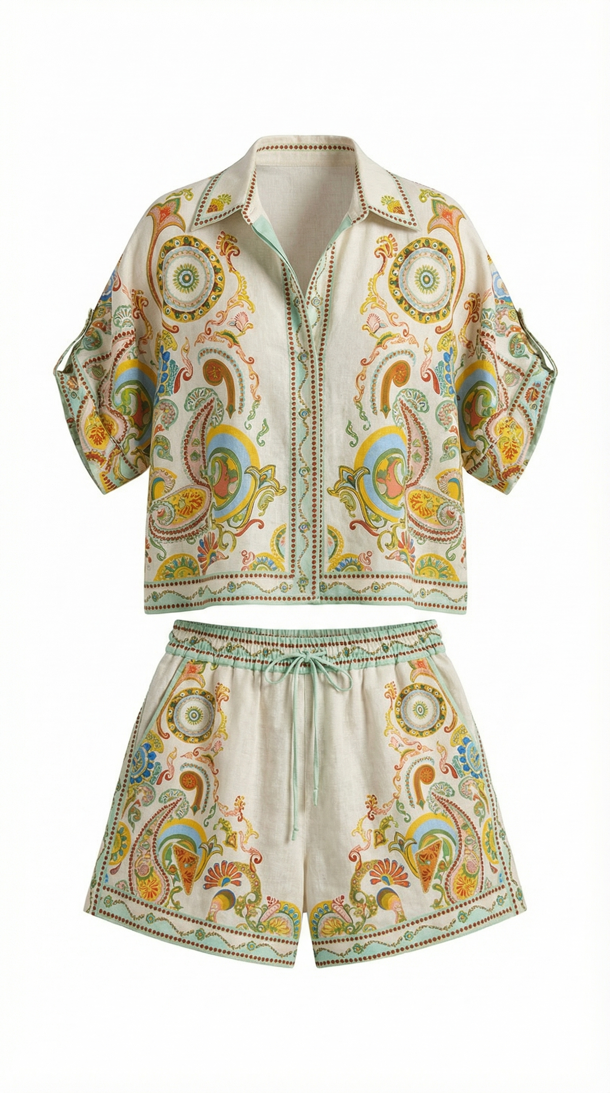 Set Donna Camicia e Shorts Boho