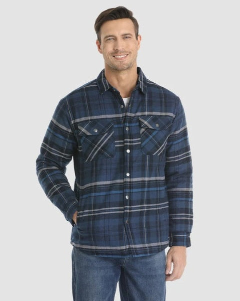 Overshirt Uomo in Flanella Trapuntata