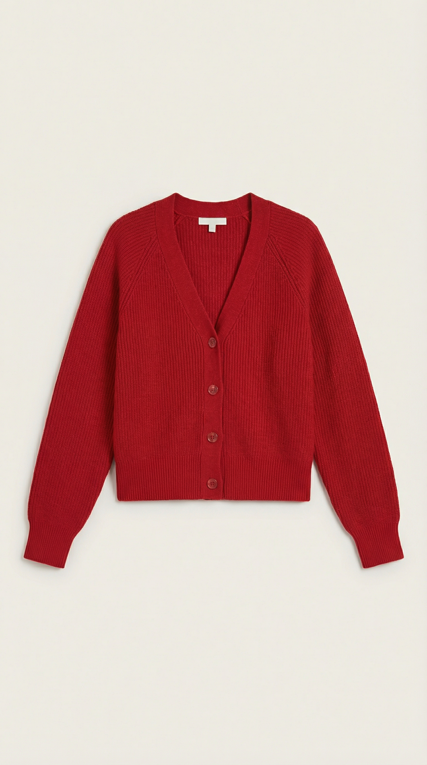 Cardigan Donna Bottonato con Scollo a V