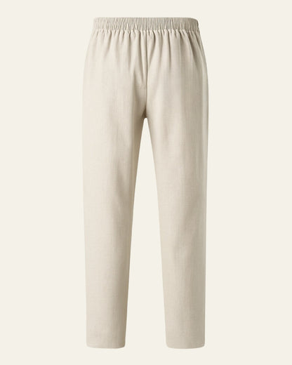 Pantaloni Uomo in Lino Rilassati Linea Fluida Traspiranti