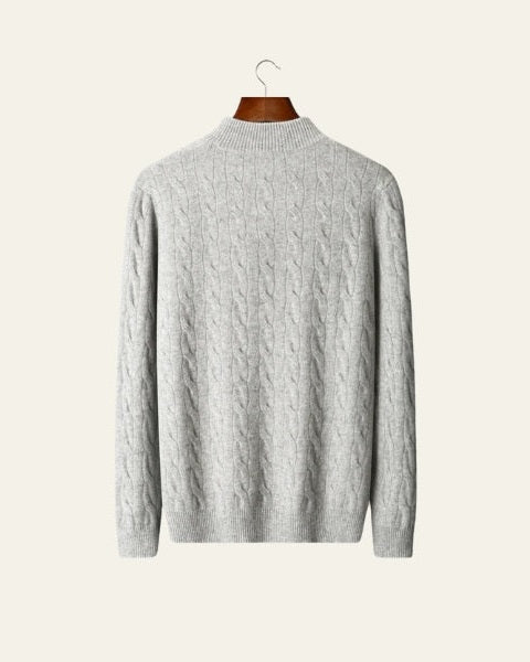 Maglione Uomo in Lana Merino con Zip Comfort Raffinato Versatile