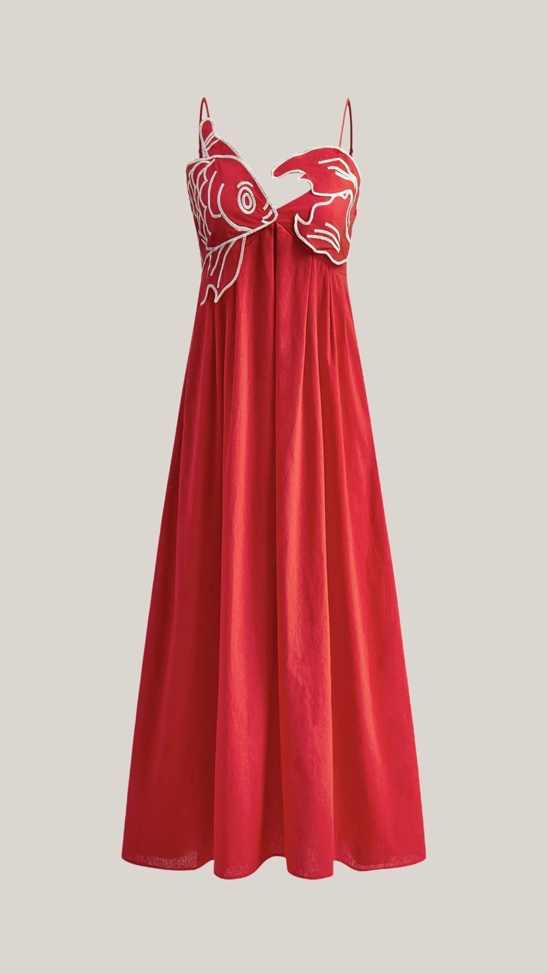 Abito Lungo Donna Ricamato Boho
