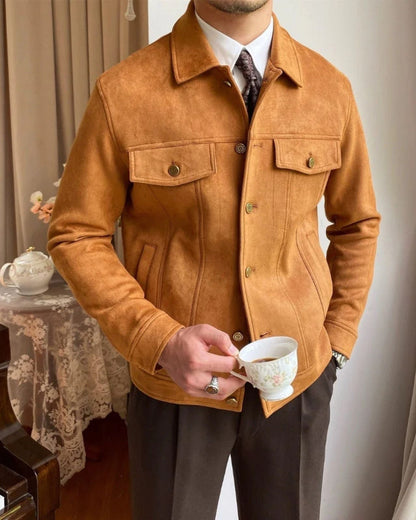 Giacca Uomo in Camoscio con Revers