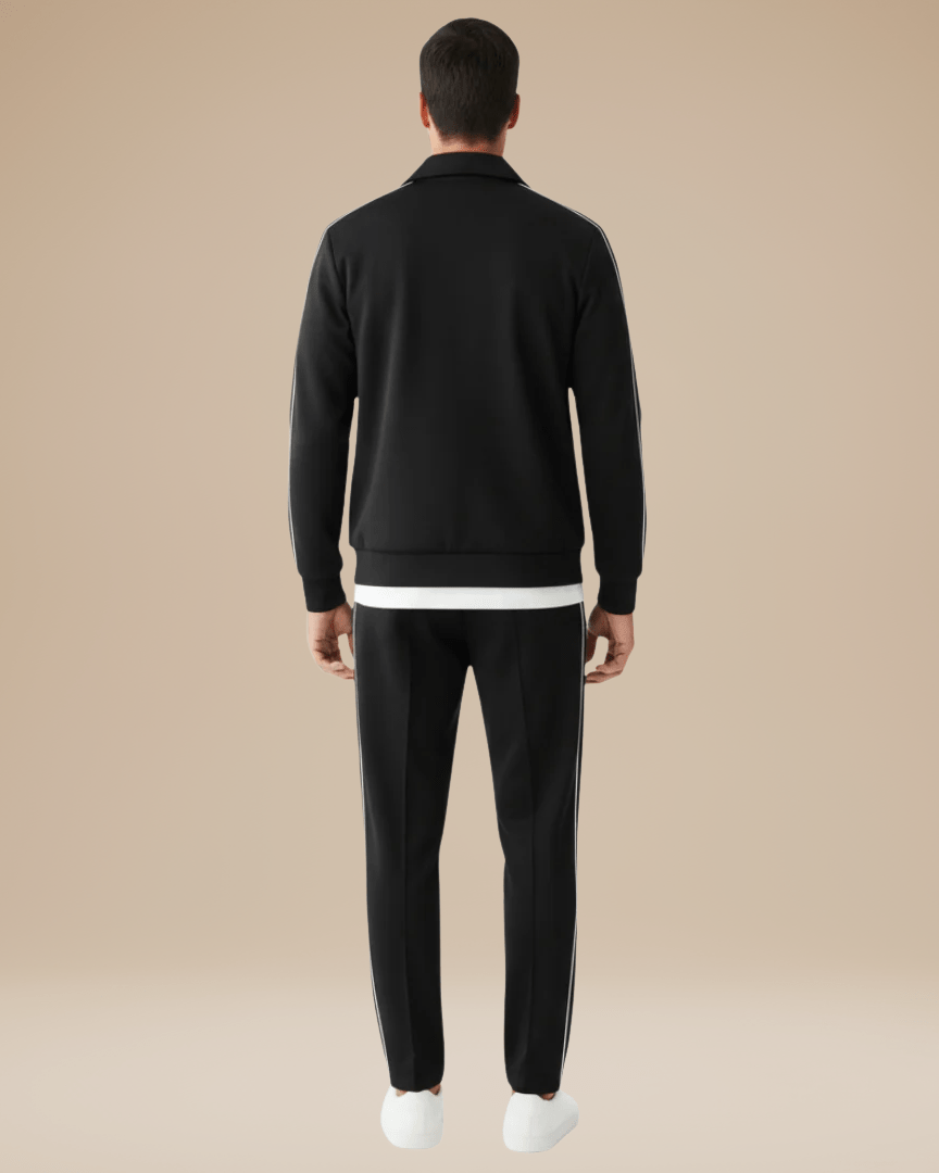 Set Sportivo Uomo Giacca con Zip Frontale Colletto Classico