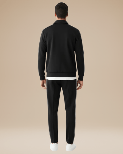 Set Sportivo Uomo Giacca con Zip Frontale Colletto Classico