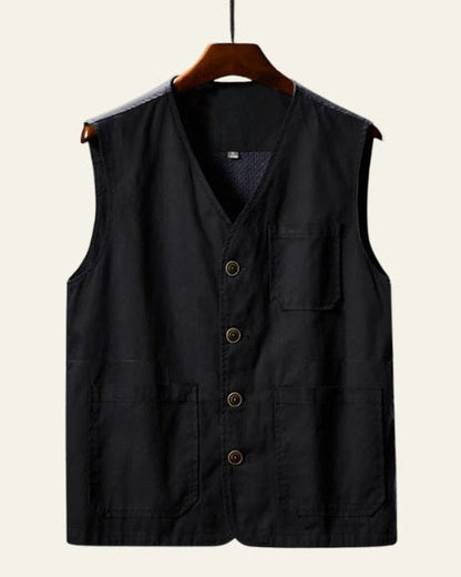 Gilet Uomo in Cotone Taglio Dritto