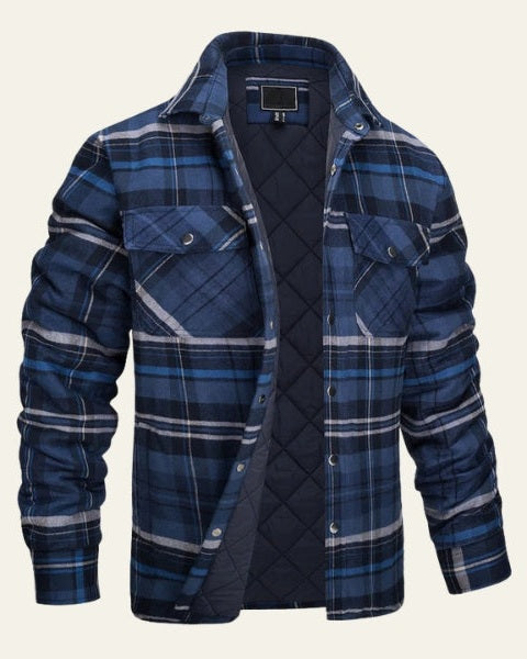 Overshirt Uomo in Flanella Trapuntata