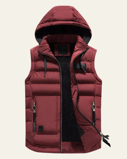 Gilet Uomo Imbottito con Cappuccio