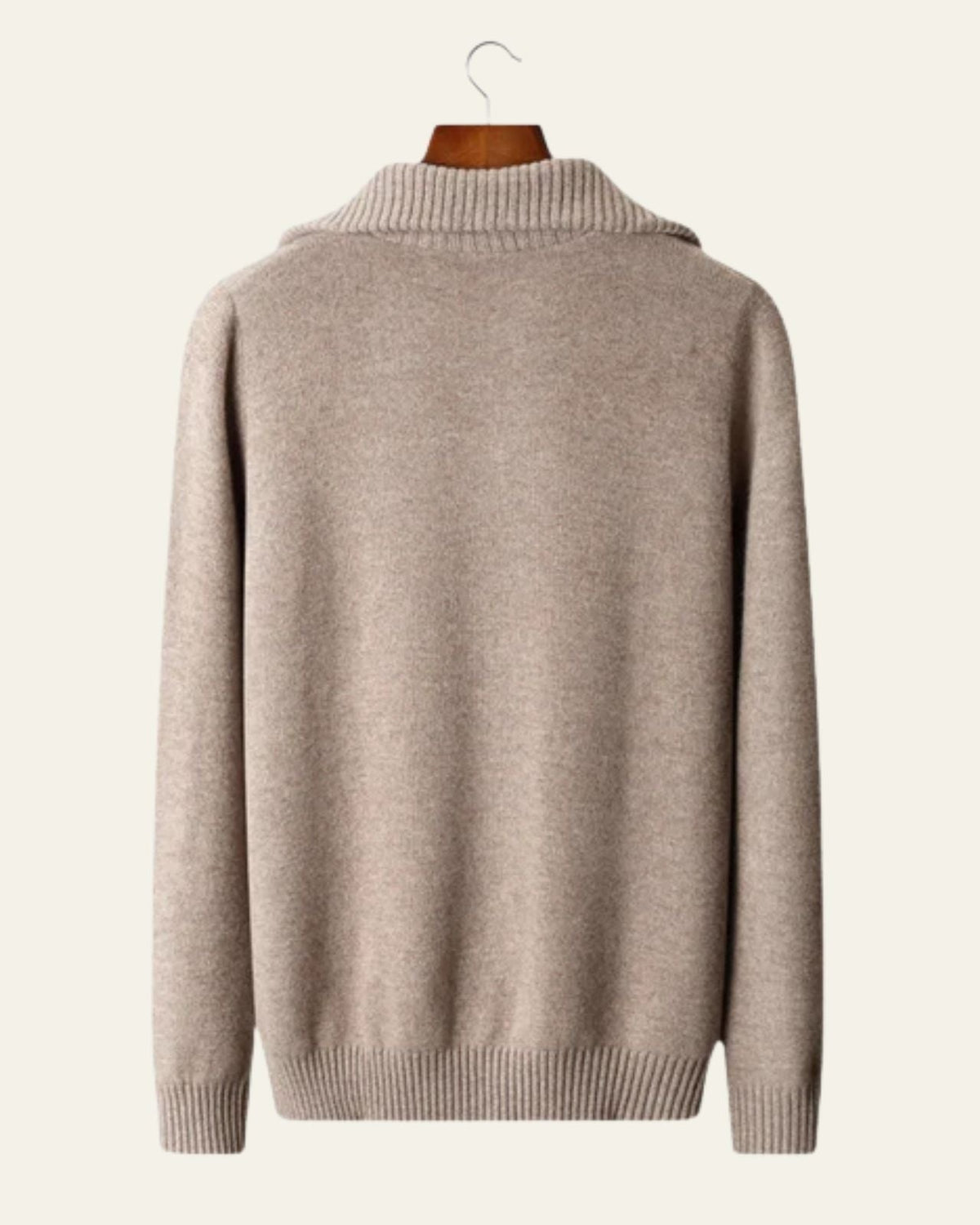 Maglione Uomo in Lana Merino Extrafine Zip a 1/4 Traspirante
