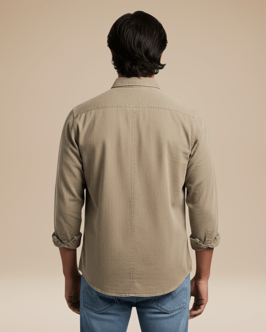 Camicia Uomo Casual Elegante in Cotone Spazzolato Morbida