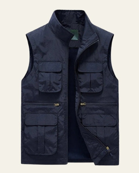 Gilet Uomo Multitasche in Tessuto Tecnico