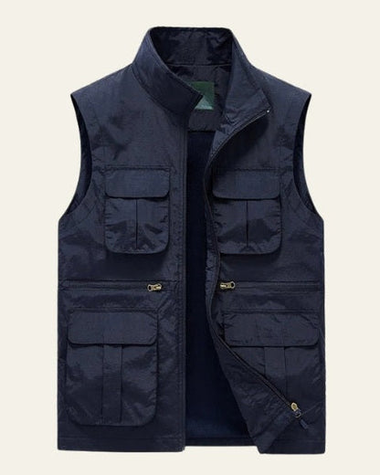 Gilet Uomo Multitasche in Tessuto Tecnico