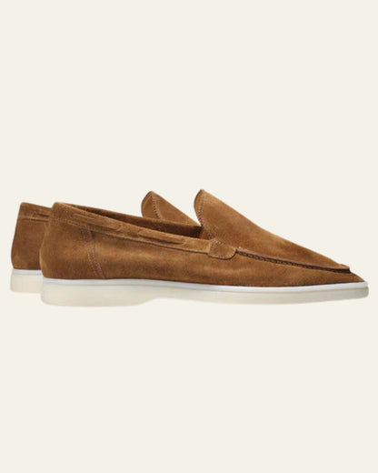 Mocassino Yacht Uomo in Suede Vegano Caramello Costa Mediterranea