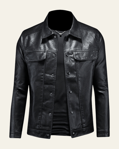 Giacca Biker Uomo in Pelle Vegana