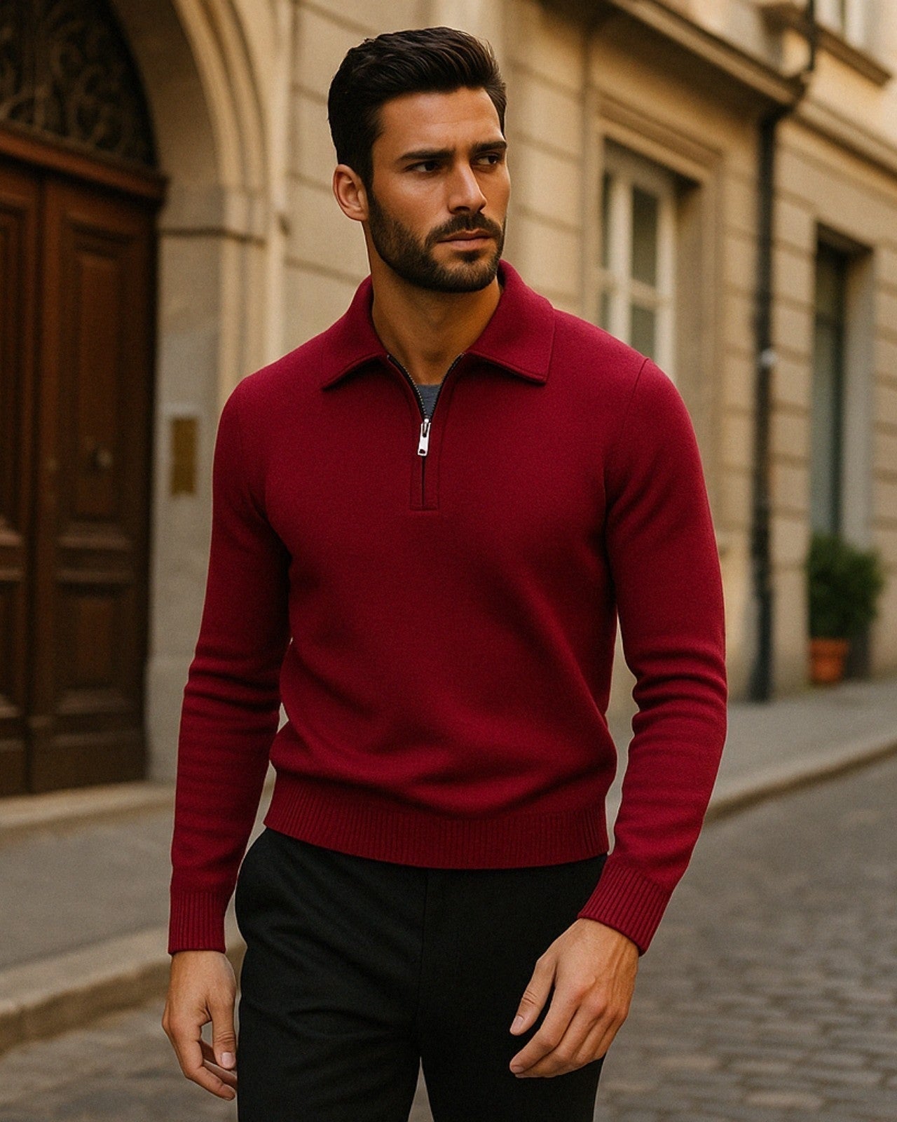 Maglione Uomo in Cashmere con Zip Morbido Raffinato Avvolgente