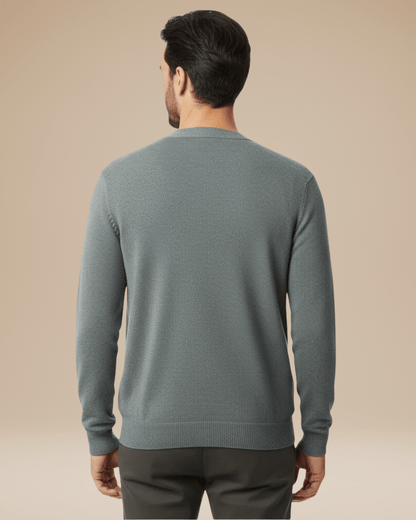 Cardigan Uomo Misto Cashmere Scollo a V Bottoni Elegante