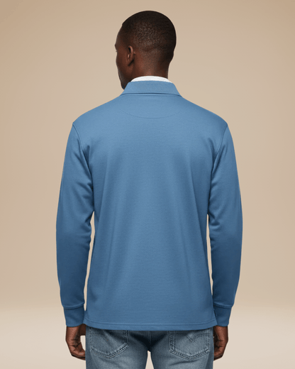 Polo Uomo in Cotone Premium Maniche Lunghe Comfort Lavoro