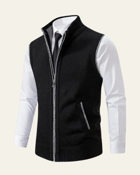 Gilet Uomo in Lana con Zip