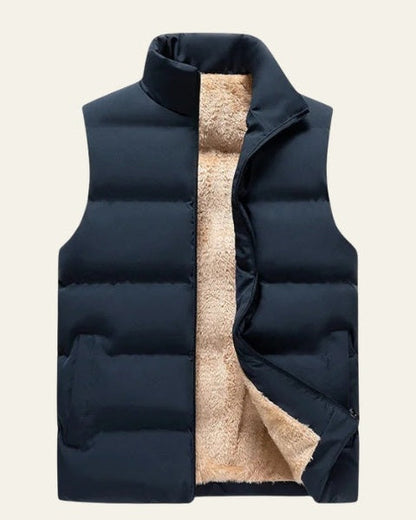 Gilet Uomo Trapuntato con Fodera in Pile