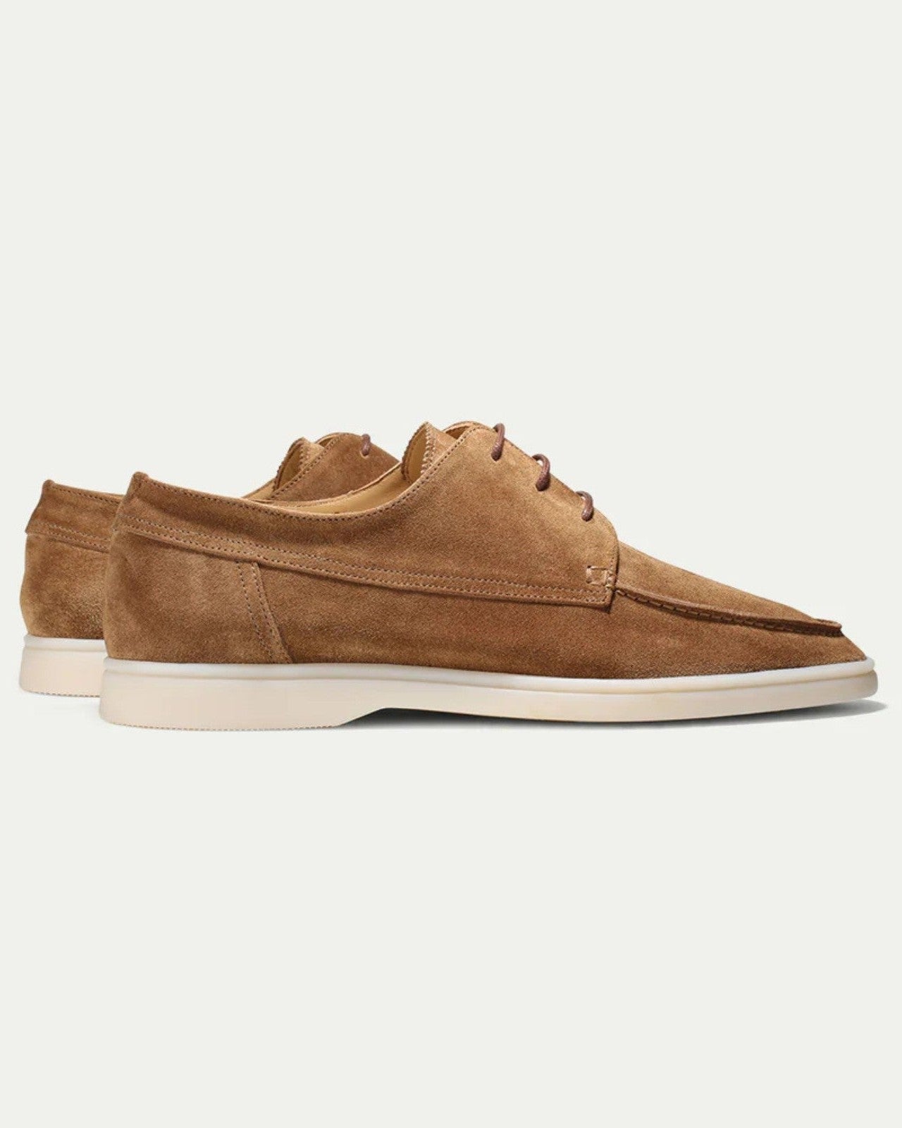 Mocassino Barca Uomo in Camoscio Beige Eleganza Rilassata