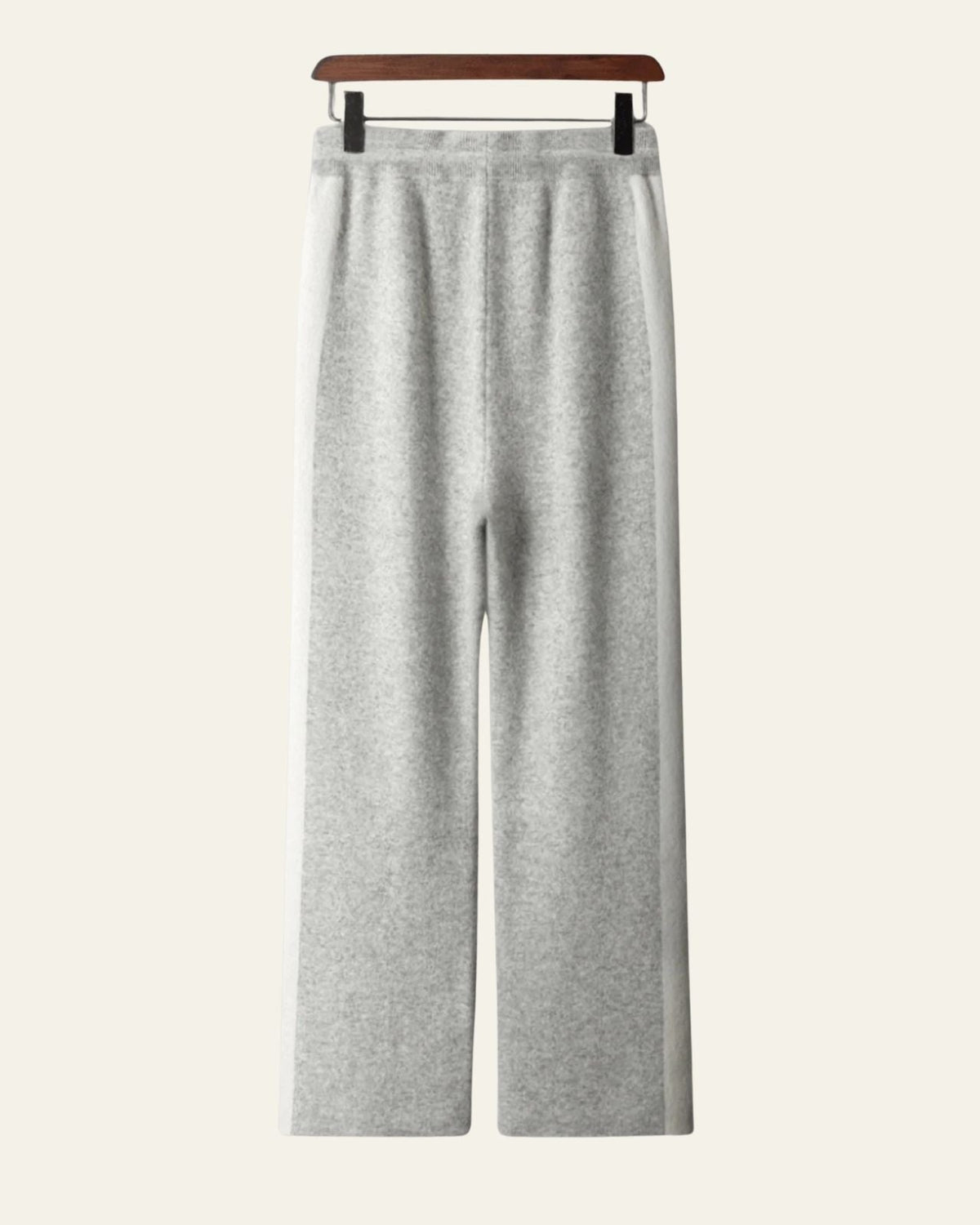 Pantaloni Uomo in Lana Merino a Righe Gamba Dritta Raffinati