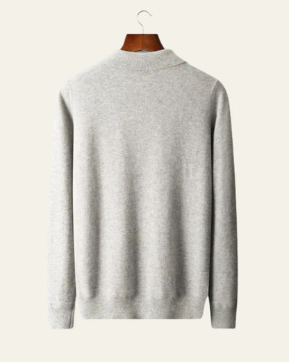 Polo Uomo in Lana Merino con Zip Morbida Eleganza Discreta