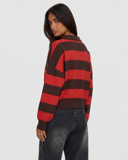 Maglione Crop Donna a Righe