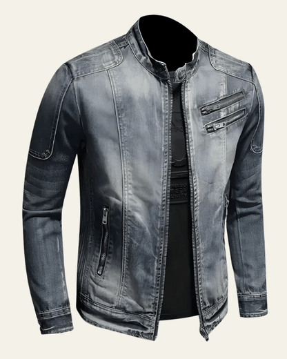 Giacca Uomo in Denim Lavato