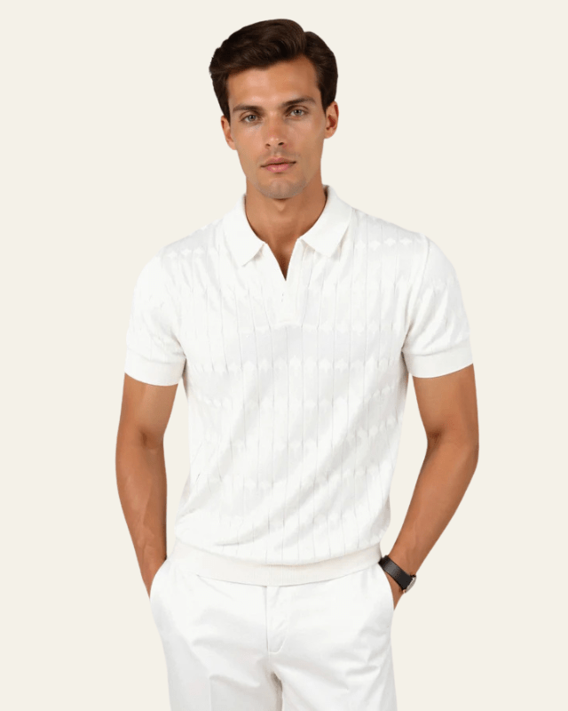 Polo Uomo in Maglia Texturizzata Morbida Comfort Immediato