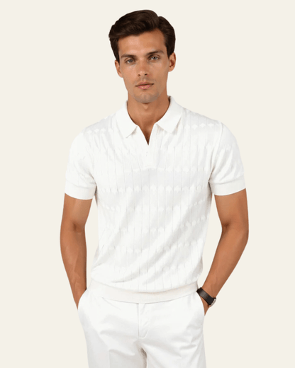 Polo Uomo in Maglia Texturizzata Morbida Comfort Immediato