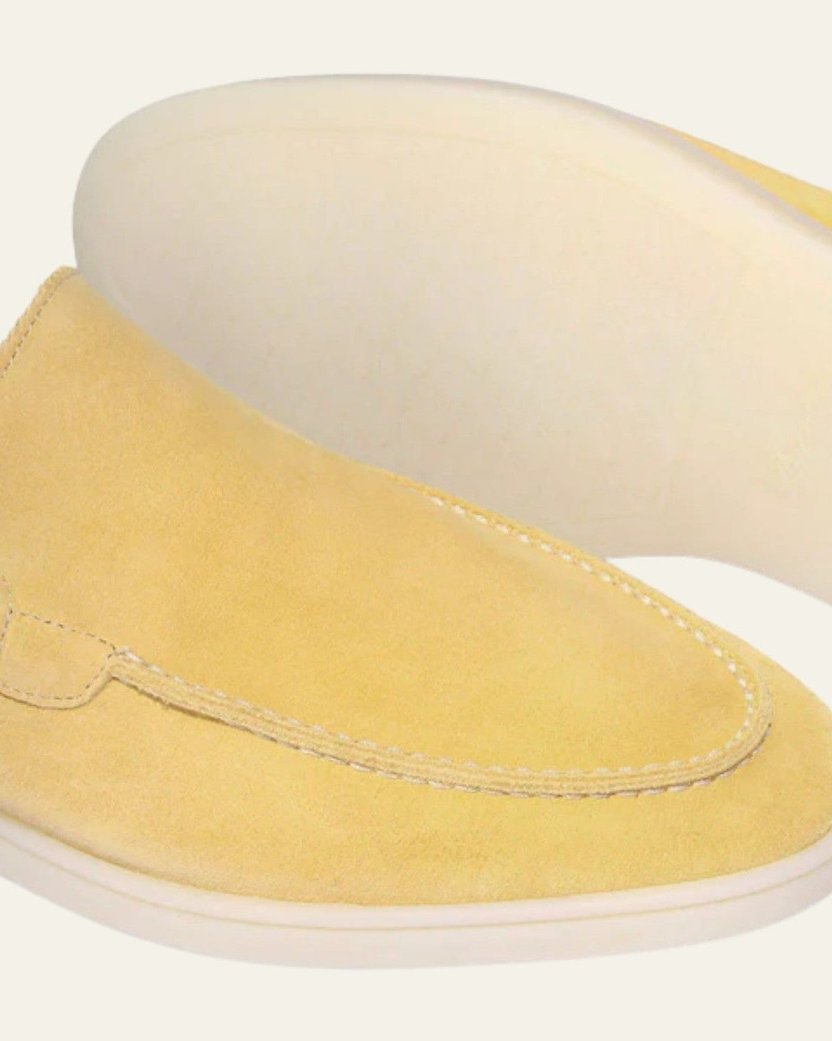 Mocassino Yacht Uomo in Camoscio Vegetale Giallo Chiaro Capri