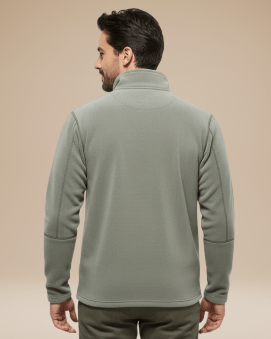 Maglione Uomo in Pile con Mezza Zip Caldo Leggero Outdoor