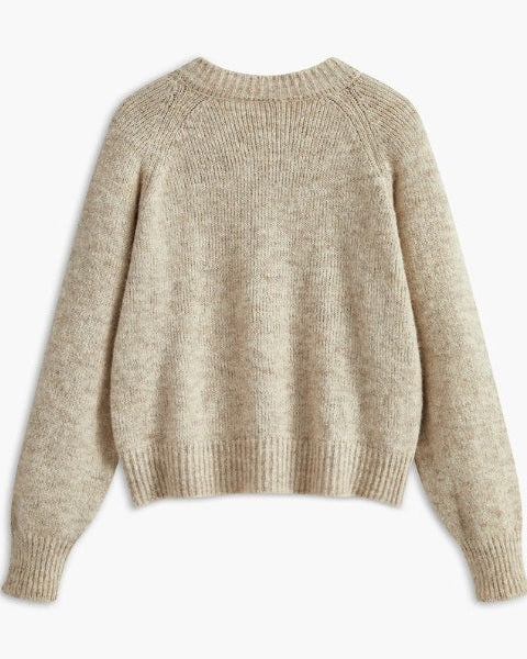 Cardigan Donna in Misto Lana con Bottoni a Cuore