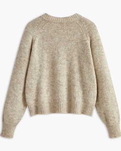 Cardigan Donna in Misto Lana con Bottoni a Cuore