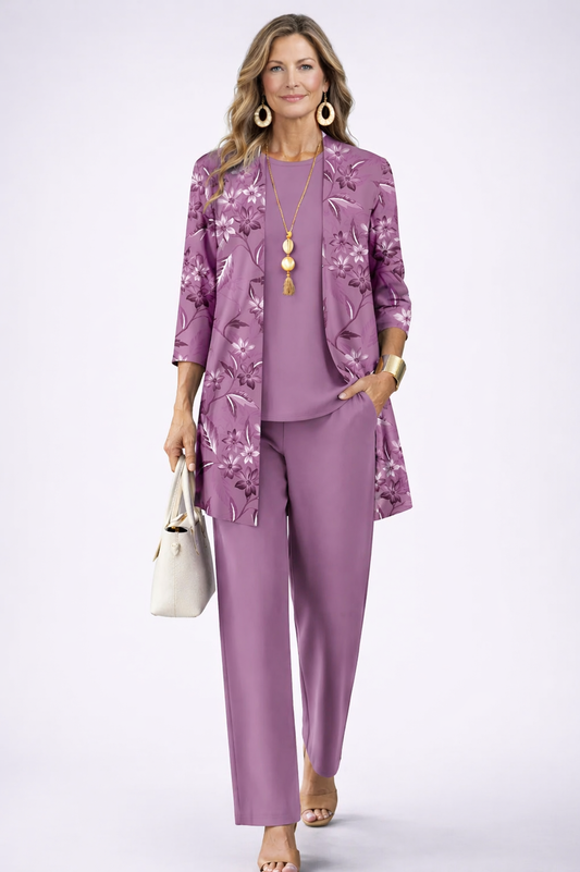 Paolina | Completo Donna 3 Pezzi Viola